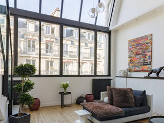 Atelier d'artiste rue St Senoch 75017 Paris, Philippe Conzade Philippe Conzade Modern living room
