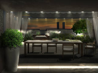 Il terrazzi a Salerno, Verde Progetto - Adriana Pedrotti Garden Designer Verde Progetto - Adriana Pedrotti Garden Designer Balkon, Beranda & Teras Modern