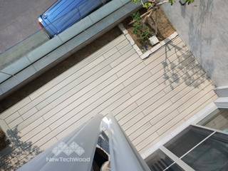 【塑木陽台、露臺—沉悶刻板一掃而光】, 新綠境實業有限公司 新綠境實業有限公司 Minimalist balcony, veranda & terrace Wood-Plastic Composite