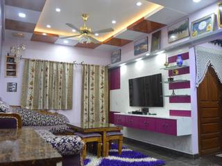 3BHK Interiors for Mr Alam at Ulsoor, Bangalore, Anza Design Studio Anza Design Studio Salones de estilo moderno