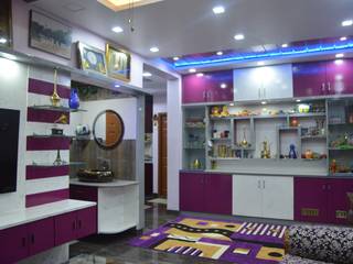 3BHK Interiors for Mr Alam at Ulsoor, Bangalore, Anza Design Studio Anza Design Studio Salones de estilo moderno