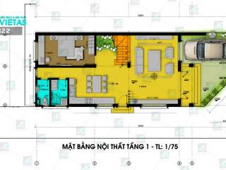 Vĩnh Phúc: Mẫu thiết kế biệt thự 2.5 tầng mái thái 7x20m 4 phòng ngủ, Công ty Cổ phần Kiến trúc và Nội thất VietAS Công ty Cổ phần Kiến trúc và Nội thất VietAS