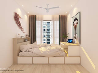 North Park Residences, Swish Design Works Swish Design Works Dormitorios pequeños Contrachapado