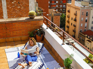 Reforma de vivienda para alquilar Sant Antoni Mª Claret, Barcelona, Sezam Studio Sezam Studio Balkon