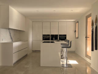REFORMA APARTAMENTO STA. PONÇA, FOCUS Arquitectura FOCUS Arquitectura Built-in kitchens Wood White