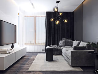 Kontrastowa elegancja, Ambience. Interior Design Ambience. Interior Design Modern living room