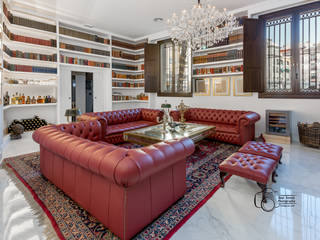 Residencial privado en 4 plantas en el centro histórico de Malaga, Per Hansen Per Hansen Living room Bricks White