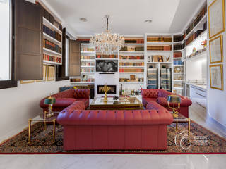 Residencial privado en 4 plantas en el centro histórico de Malaga, Per Hansen Per Hansen Living room Bricks White
