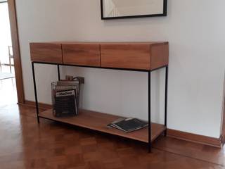 Mueble Aparador Moderno Coig´´ue, Taller Carpintería Massive Taller Carpintería Massive الممر الصناعي، الرواق، الدرج. خشب نقي Multicolored