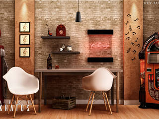 Desenvolvimento de projetos ultrarrealista 3Ds - Sala, Renan Slosaski Renan Slosaski Rustic style dining room