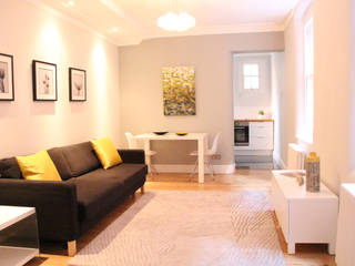 Apartment renovation in Westminster, EVdesign EVdesign Moderne woonkamers