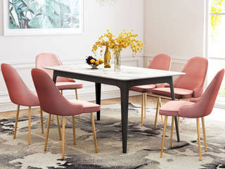 Vacation property rental project in San Diego, Vivible Vivible Modern Dining Room Textile Pink
