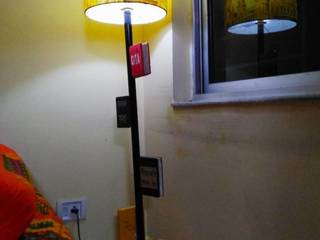 Floor standing lamp themed on a city, Sanjhbati Sanjhbati غرفة المعيشة قطن Red