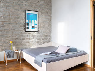CORNERBED : Das raumsparende Bett für die Ecke, Pragmatic Design® by studio michael hilgers Pragmatic Design® by studio michael hilgers Minimalist bedroom