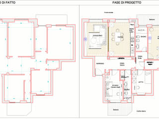 Ristrutturazione appartamento: Il progetto si compone di tavole esplicative per ogni tipo, Studio di Architettura Tundo Studio di Architettura Tundo 모던스타일 정원