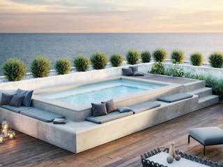 SpaSpace® è la piscina ideale per il tuo terrazzo, Aquazzura Piscine Aquazzura Piscine Балкон и терраса в стиле модерн