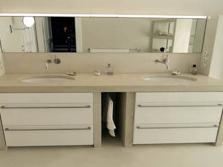 Bad Metropolitan, material raum form material raum form Modern bathroom Concrete