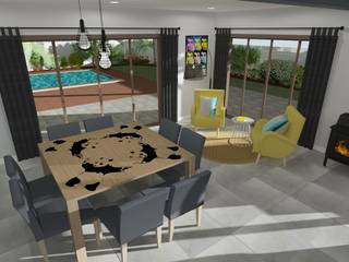 Living Space Remodel of a Suburban Home , RooMoo RooMoo Modern dining room