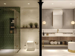 BANYO PROJESİ, WALL INTERIOR DESIGN WALL INTERIOR DESIGN Rustic style bathroom