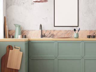 1BHK Project , Rebel Designs Rebel Designs Kitchen units Plywood Green