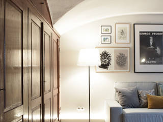 Souterrain mit Geschichte, AGNES MORGUET Interior Art & Design AGNES MORGUET Interior Art & Design Moderne Wohnzimmer