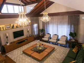 Residencia Atemporal e Luxuosa, Élcio Bianchini Projetos Élcio Bianchini Projetos Eclectic style living room