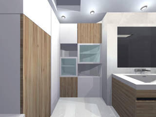 Baño en el sur, GR INTERIORISMO GR INTERIORISMO Scandinavian style bathroom Wood Wood effect