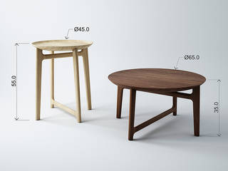 Product design - Twins, SAMUELE SCIACOVELLI design studio SAMUELE SCIACOVELLI design studio Moderne woonkamers Hout Hout