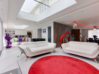 Totteridge N20 modern extension and full refurbishment, Compass Design & Build Compass Design & Build Living room
