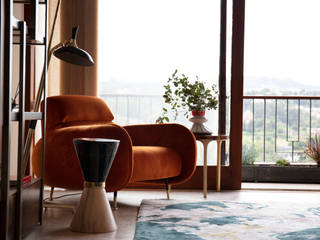 COVET VALLEY, MID-CENTURY , Essential Home Essential Home Moderne Wohnzimmer Kupfer/Bronze/Messing