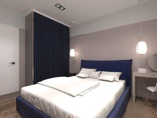 Квартира в стиле контемпорари, Design3s Design3s Eclectic style bedroom Copper/Bronze/Brass