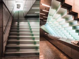 Glas-Fan, Siller Treppen/Stairs/Scale Siller Treppen/Stairs/Scale พื้นที่เชิงพาณิชย์ กระจกและแก้ว