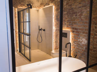 Industrieel badkamer interieur, De Eerste Kamer De Eerste Kamer Industrial style bathroom Metal Black
