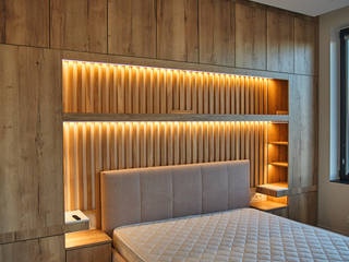 raumplus в интерьере квартиры ЖК Сколково, Raumplus Raumplus Scandinavian style bedroom Wardrobes & closets