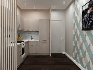 Blue! more blue, Анастасия Тарасова Анастасия Тарасова Small kitchens Chipboard