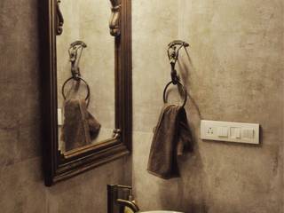 2BHK Project Malad, Rebel Designs Rebel Designs Rustic style bathroom Tiles Grey
