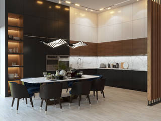 Дом в современном стиле, Айгуль Сапарова Айгуль Сапарова Built-in kitchens لکڑی Wood effect