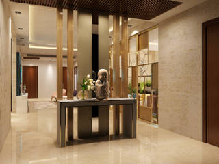 Apartment Design In Noida , HC Designs HC Designs Коридор, коридор і сходиАксесуари та прикраси Фанера Бежевий