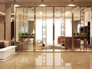 Apartment Design In Noida , HC Designs HC Designs ВітальняАксесуари та прикраси Метал Металевий / срібло
