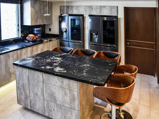 Cocina Residencial Las Lomas , UNO A UNO UNO A UNO Built-in kitchens سنگ مرمر