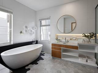 HC House, CV Berkat Estetika CV Berkat Estetika Scandinavian style bathroom Granite White