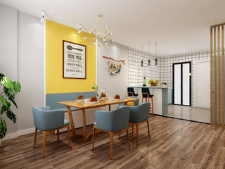 4-Room Resale Flat, Swish Design Works Swish Design Works Scandinavian style dining room Plywood