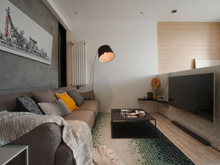 【徊香】知性輕設計獨宅, 隱上設計 隱上設計 Scandinavian style living room
