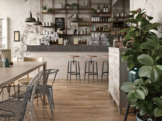 Gres effetto legno: serie North Wind., Tuscania S.p.A. Tuscania S.p.A. Modern dining room Tiles