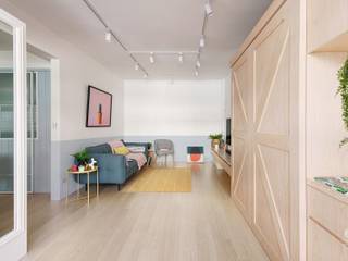 微 甜 拾 光​ - 裹著淡淡糖粉的45年老公寓 Sweet Time​ - A Pleasant, 45-Year-Old Apartment , 一葉藍朵設計家飾所 A Lentil Design 一葉藍朵設計家飾所 A Lentil Design Living room