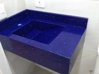 Pia para banheiro. , Marmoraria Mônaco Marmoraria Mônaco Salle de bain moderne Quartz