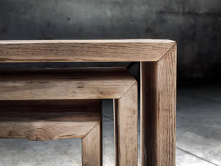 Panche in legno vecchio di recupero | Con design a matrioska, Inventoom Inventoom Rustic style living room Wood
