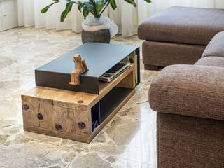 Coffee table moderno in legno e ferro | Mod. Cesare, Inventoom Inventoom Modern living room Metal