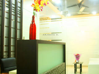 Interior Design of ShivSena Janasamparka Office, Neha Dharkar Neha Dharkar Комерційні приміщення Дерево Бежевий
