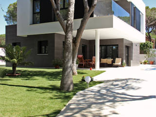 Vivienda unifamiliar "El Abu" - Playa de la Barrosa. Chiclana de la Frontera (Cádiz), Uncuarto Arquitectura Uncuarto Arquitectura Estancias